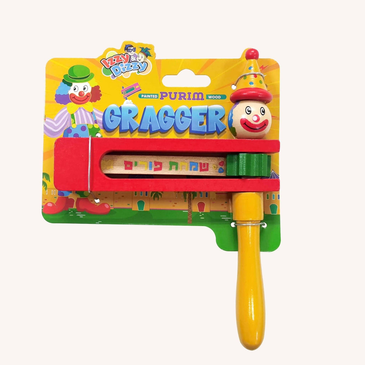 Grogger Colorful Clown Wooden Grogger
