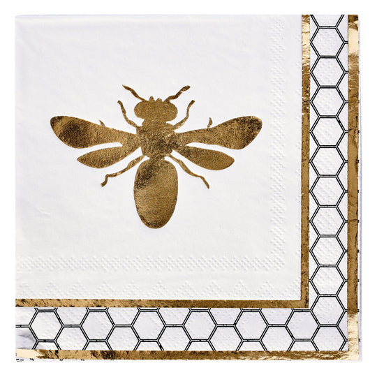 Honey Bee Cocktail Napkins - Set of 20