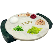 Godinger Seder Plates Reversible 2-in-1 Marble Seder Plate and Serving Board