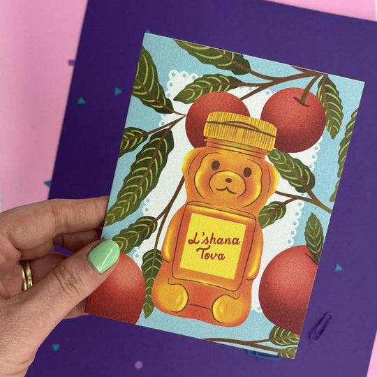 L'shana Tova Honey Bear Cards - Box of 6