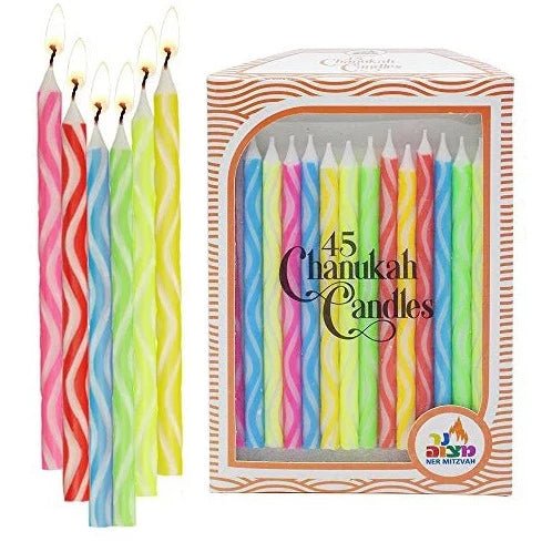 Ner Mitzvah - Wavey Two - Tone Dripless Hanukkah Candles - ModernTribe