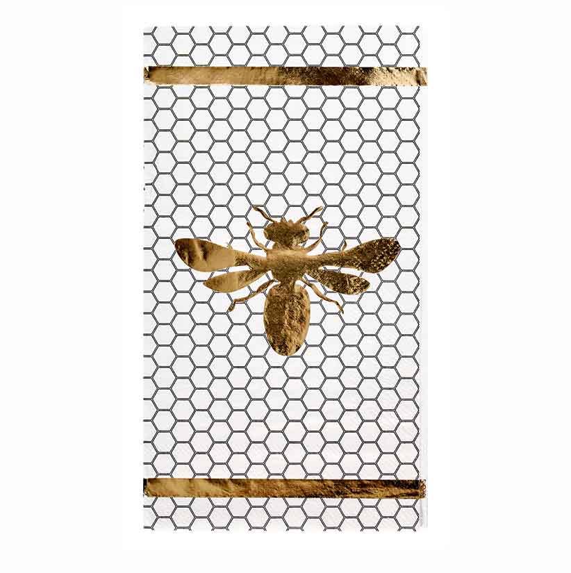 Sophistiplate Napkins Honeybee Paper Guest Towels - Set of 20