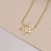 HOTCROWN - Classic Star of David Necklace - 14k Yellow, White or Rose Gold - ModernTribe