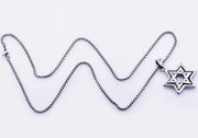 Blackjack Mens Jewelry Necklaces Men's Stainless Steel Star of David Necklace