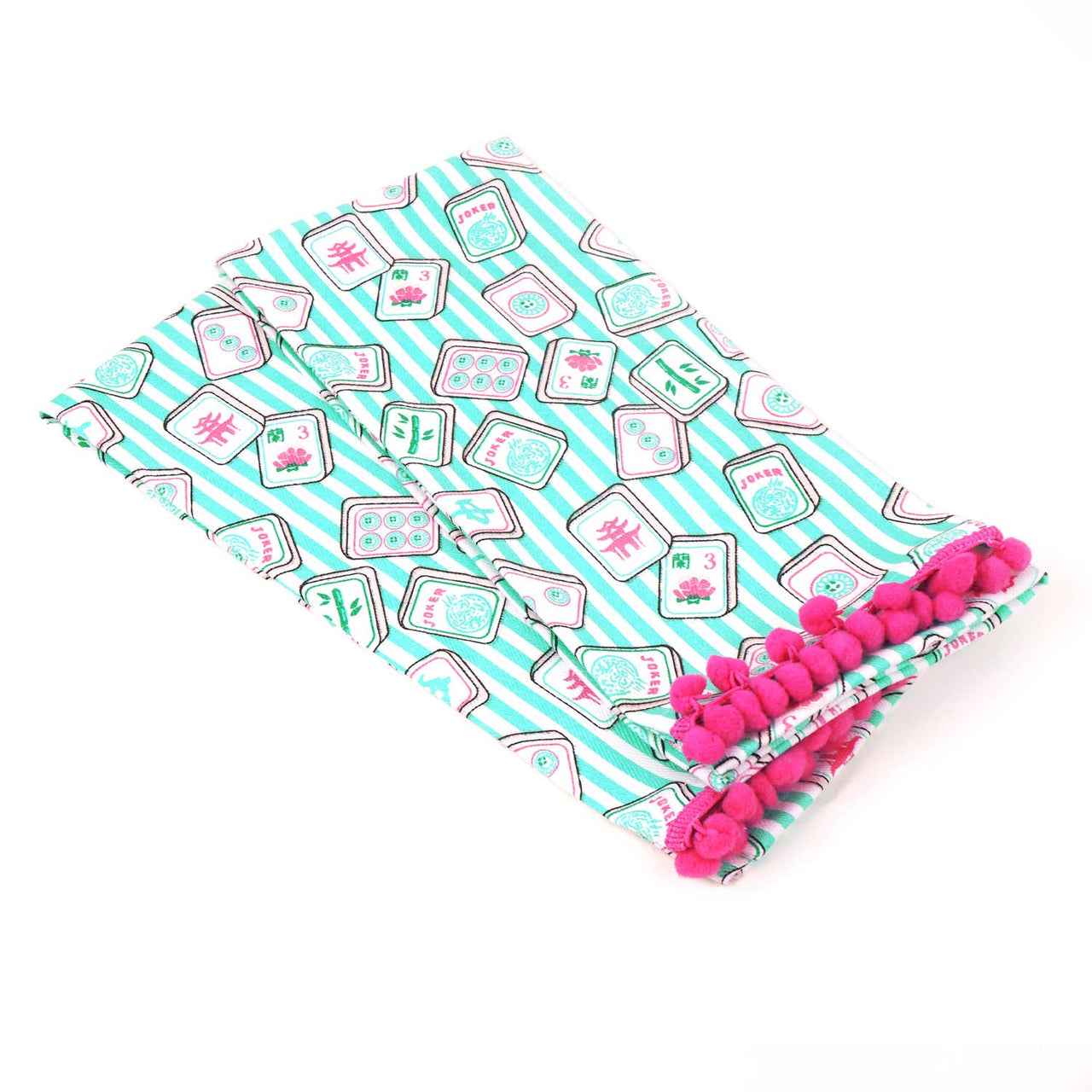 8 Oak Lane - Mahjong Stripe Pom - Pom Kitchen Towel - Set of 2 - ModernTribe