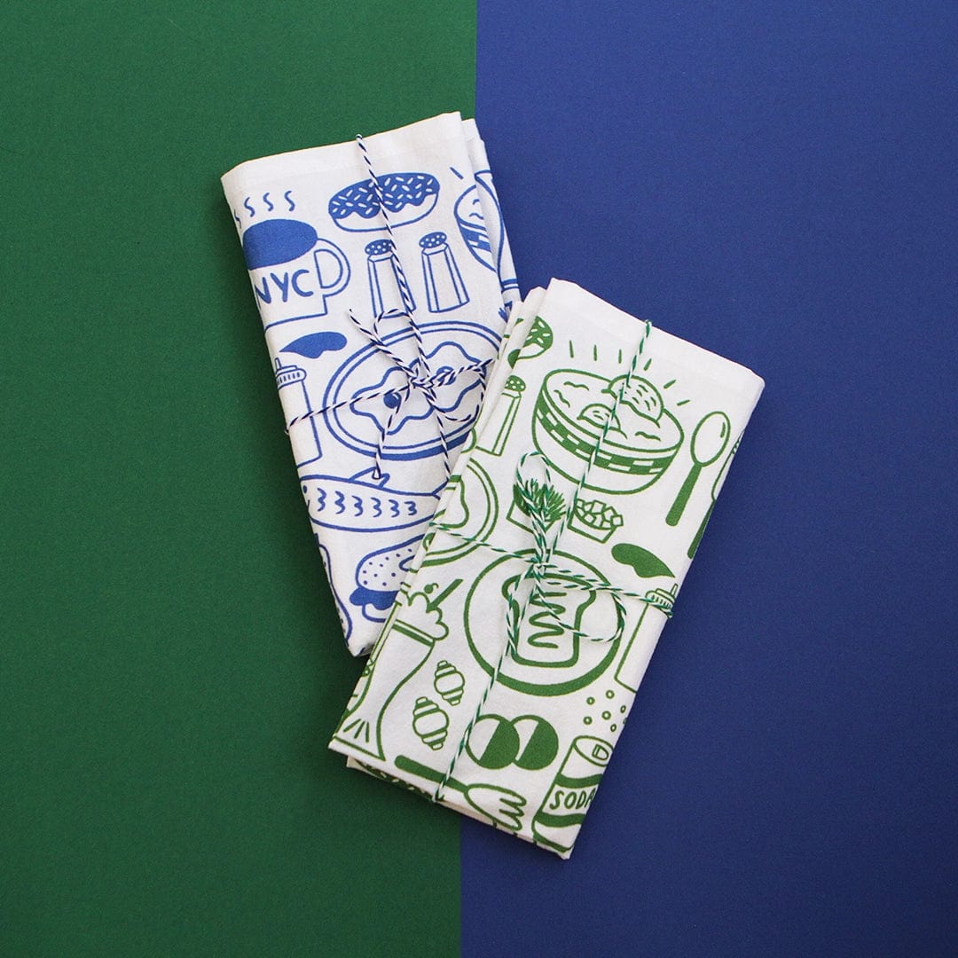 By the By - Schmear Tea Towel - Blue or Green - ModernTribe