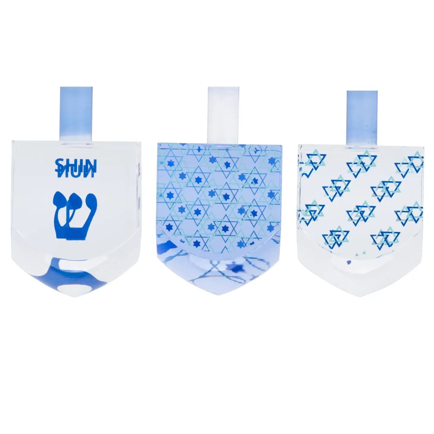 DesignStyles Home Dreidels Acrylic Hanukkah Dreidels Décor - Set of 3