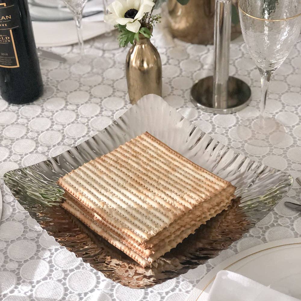 Boker - Tov Shalom - Hammered Stainless Steel Matzah Tray - ModernTribe