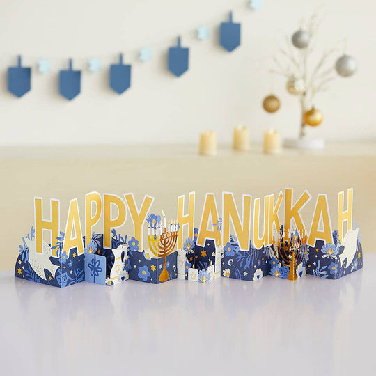 Elegant Happy Hanukkah Loooooong Card