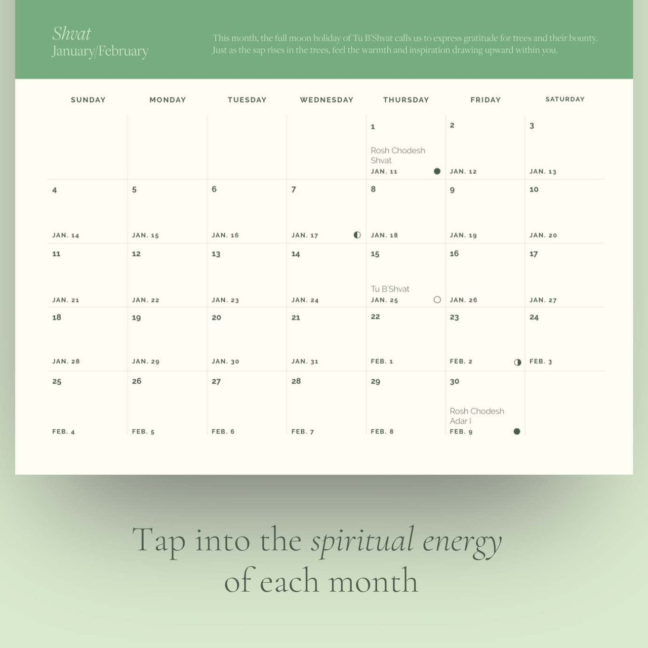 At the Well - At The Well Lunar Rhythms 5784 Hebrew Calendar - ModernTribe