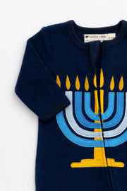 Monica + Andy Menorah Fleece Zip One-Piece - (0-18m)