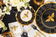 Sophistiplate Dining Plates Honeybee Wavy Paper Dinner Plates - Set of 8