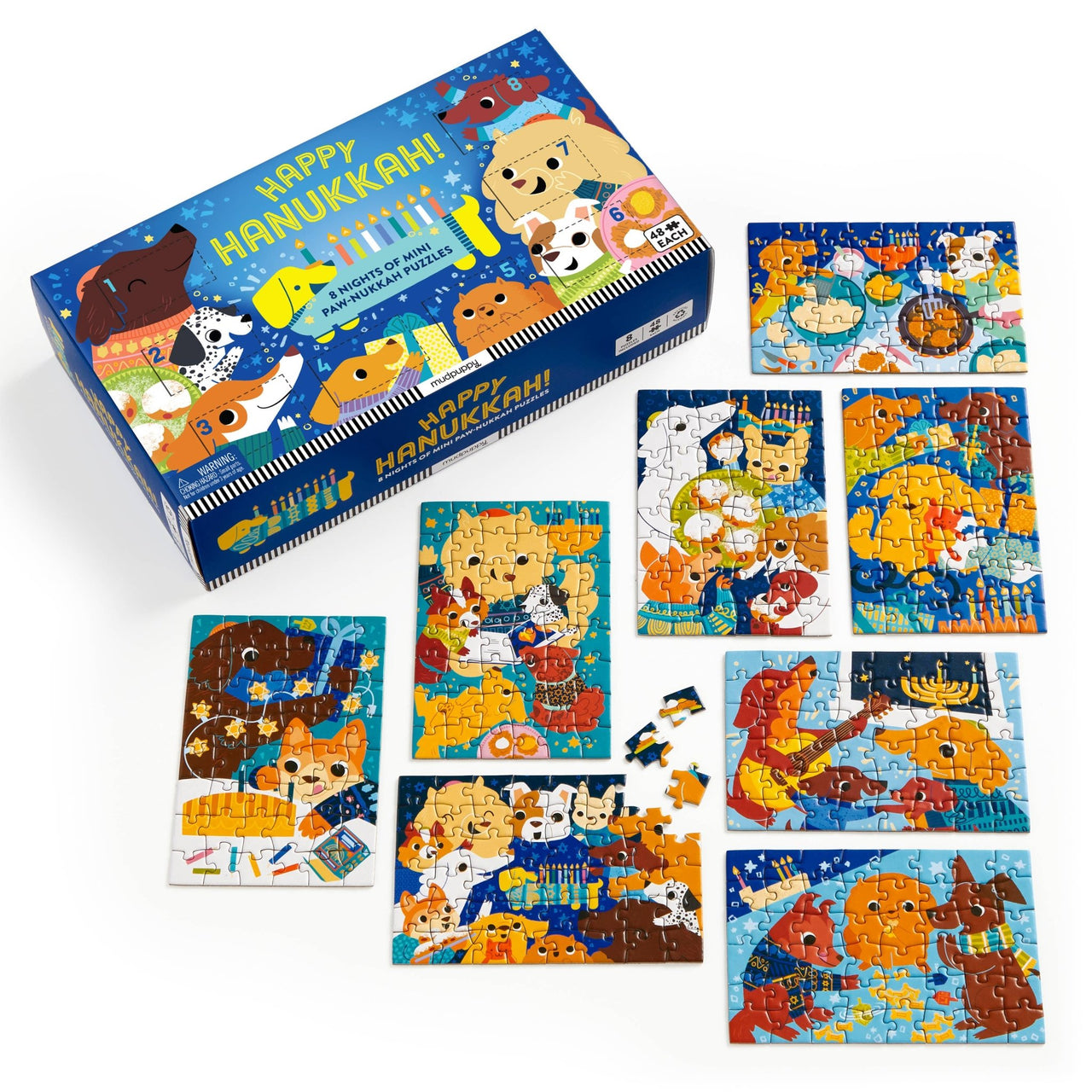 Chronicle Books - Happy Hanukkah Countdown Mini Puzzles - Set of 8 - ModernTribe