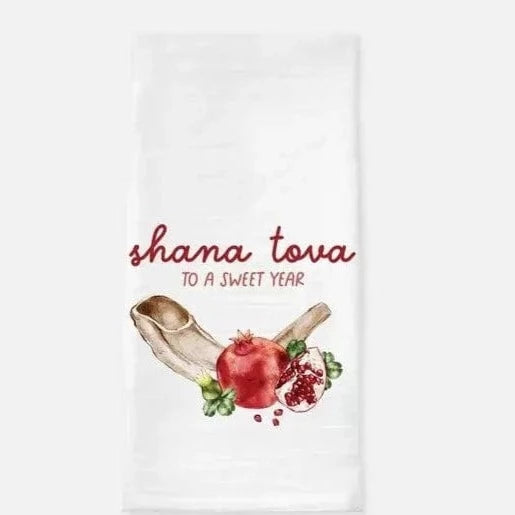 Love Always, Audrey Tea Towels Shofar & Pomegranate Tea Towel