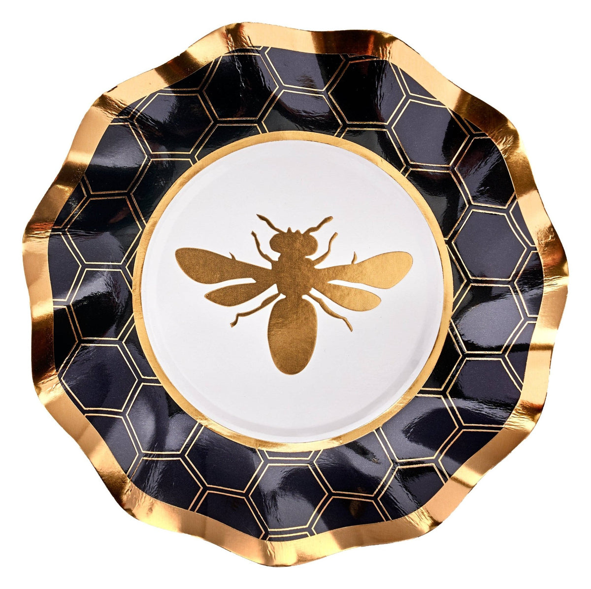 Sophistiplate - Honeybee Wavy Paper Appetizer and Dessert Bowls - Set of 8 - ModernTribe