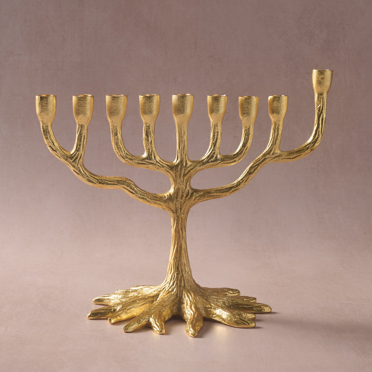 Ten Thousand Villages Menorahs Rooted in Faith Gold Tone Menorah
