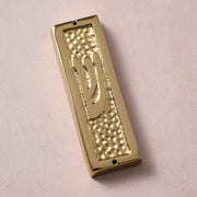 Ten Thousand Villages Mezuzahs Chaukhat Gold Metal Mezuzah