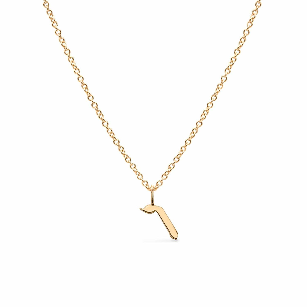 HOTCROWN - Personalized Hebrew Initial Necklace - 14k Yellow, Rose or White Gold - ModernTribe
