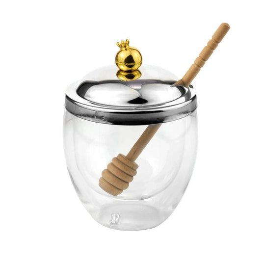 Double Wall Honey Dish - Pomegranate