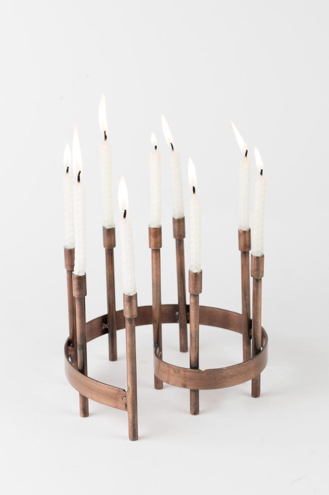 Ten Thousand Villages - Iron Spiral Menorah - ModernTribe
