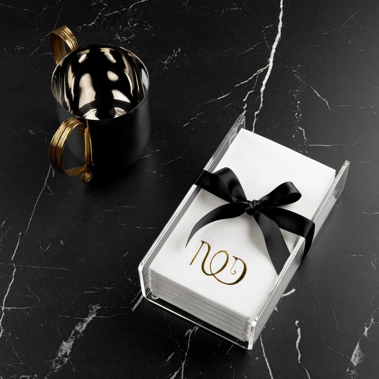 The Stamp Studio - Modern Passover Napkins - Set of 25, Silver or Gold - ModernTribe