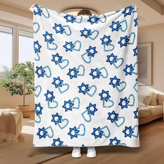 Star of Love Hanukkah Throw Blanket