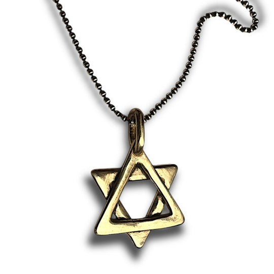 That 70's Star of David Necklace - Bronze