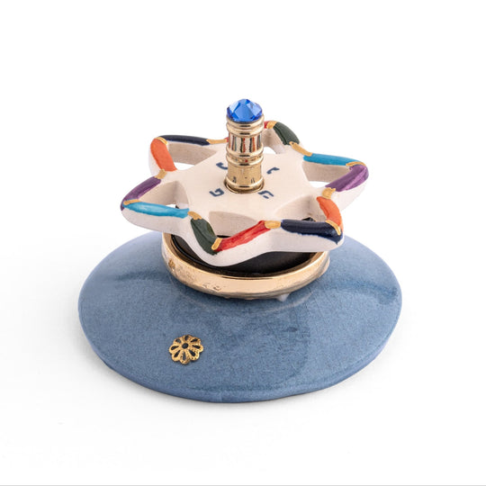 Ceramic Dreidel with Swarovski Crystal by Israel Museum