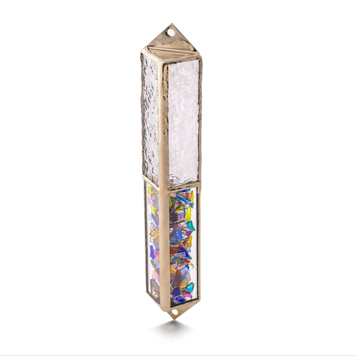 Israel Museum - Wedding Stained Glass Mezuzah by Israel Museum - Silver - ModernTribe