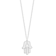 Miriam Merenfeld Jewelry Necklaces Sterling Silver Stella Hamsa Initial Necklace - (Gold-Plated or Sterling Silver)