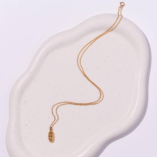 Challah Charm Necklace - 14k Gold