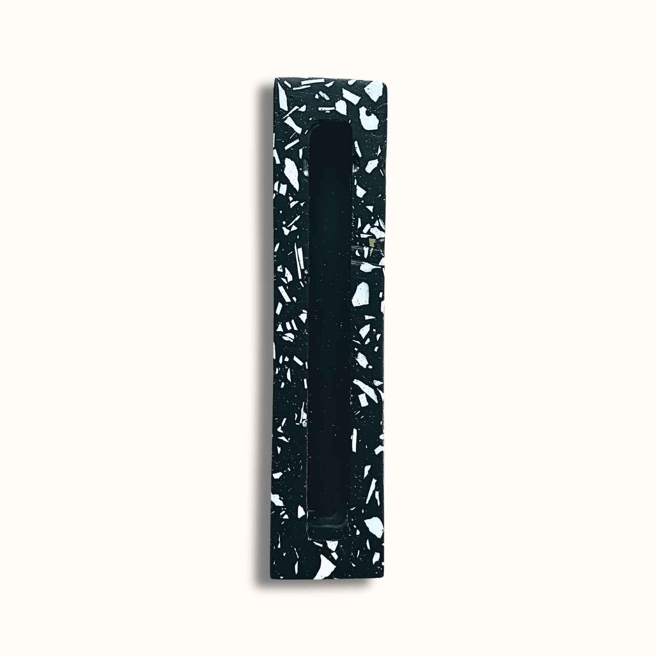 The Materials Design Co. - Starry Night Black and White Terrazzo Mezuzah - ModernTribe