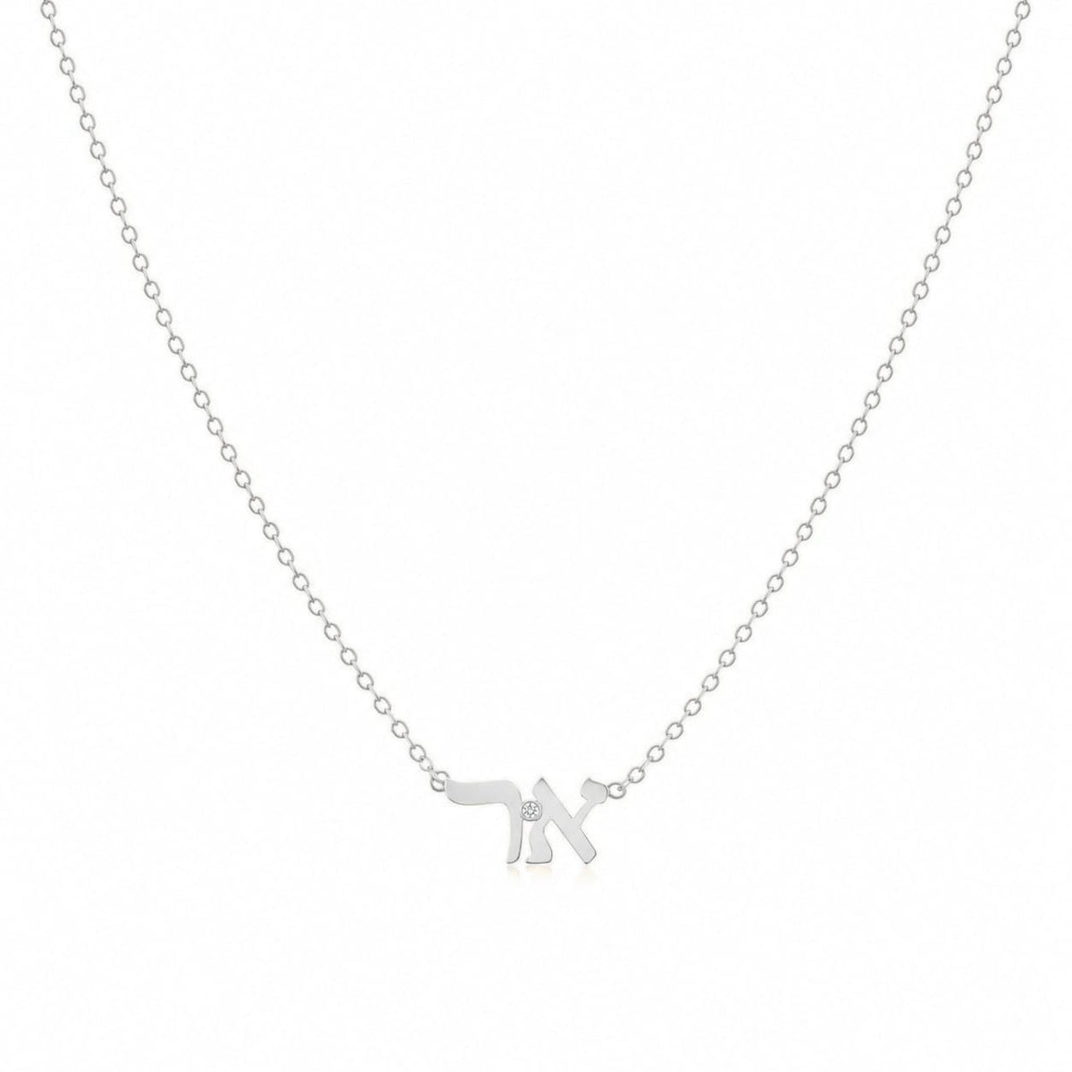 Miriam Merenfeld Jewelry Necklaces Sterling Silver Liran Initials Diamond Necklace - (Gold-Plated or Sterling Silver)