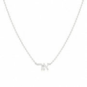 Miriam Merenfeld Jewelry Necklaces Sterling Silver Liran Initials Diamond Necklace - (Gold-Plated or Sterling Silver)