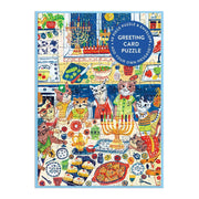Chronicle Books Happy Hanukcats Greeting Card Puzzle