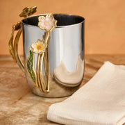 Godinger Washing Cups Hellebore Handle Floral Wash Cup