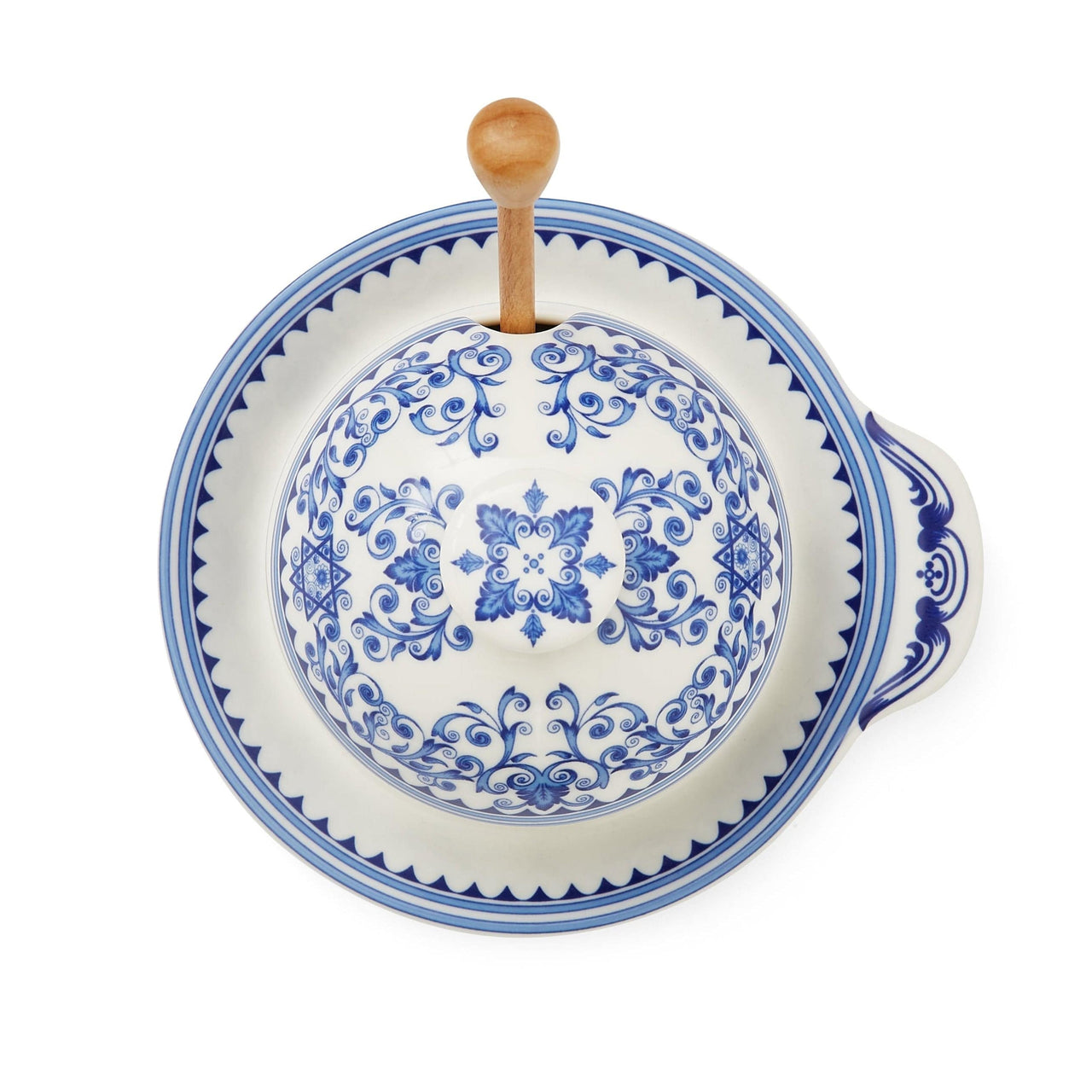 Spode - Spode Judaica Honey Pot with Drizzler - ModernTribe