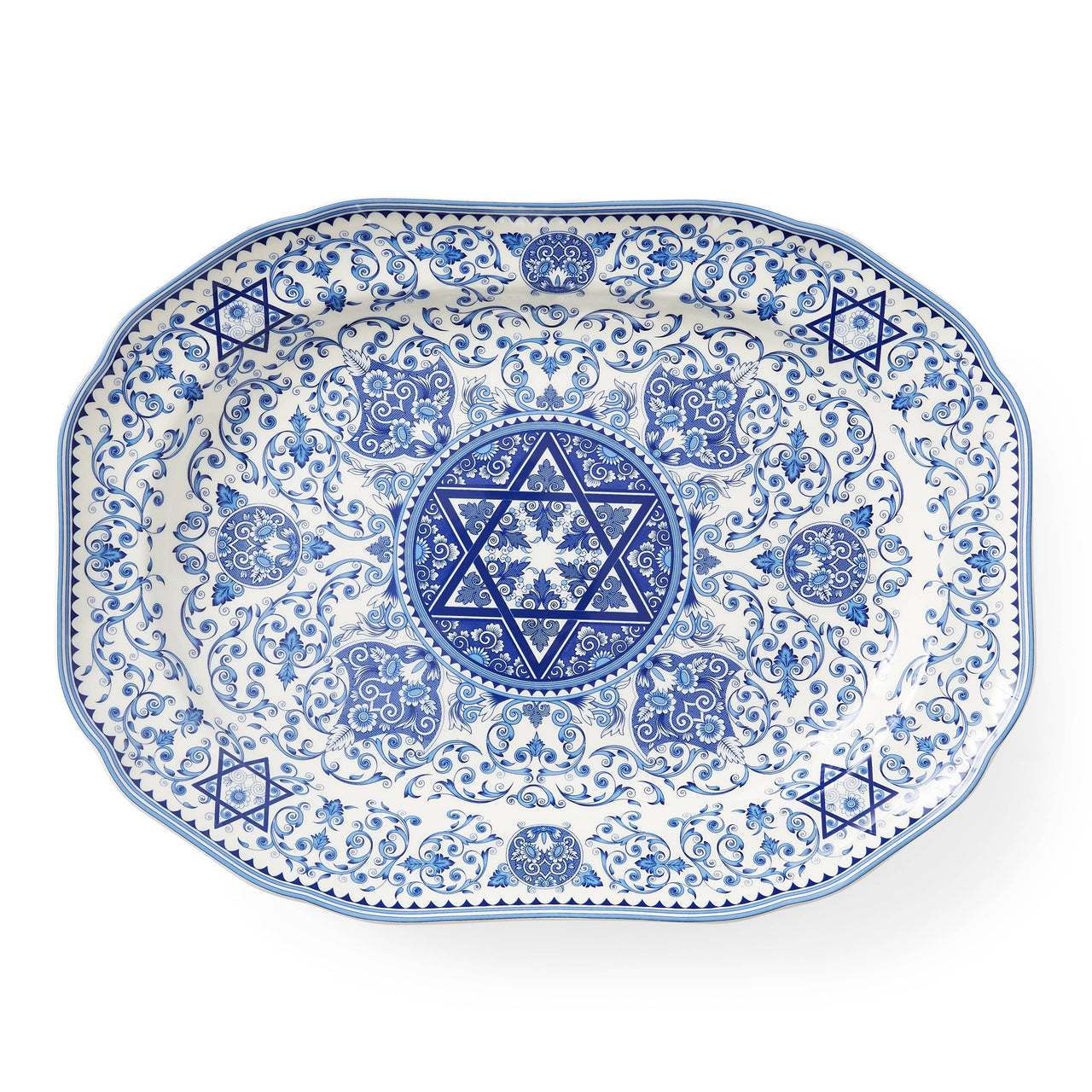 Spode Serving Pieces Spode Oval Star of David Platter