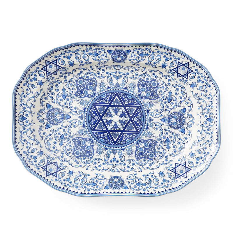 Spode - Spode Oval Star of David Platter - ModernTribe