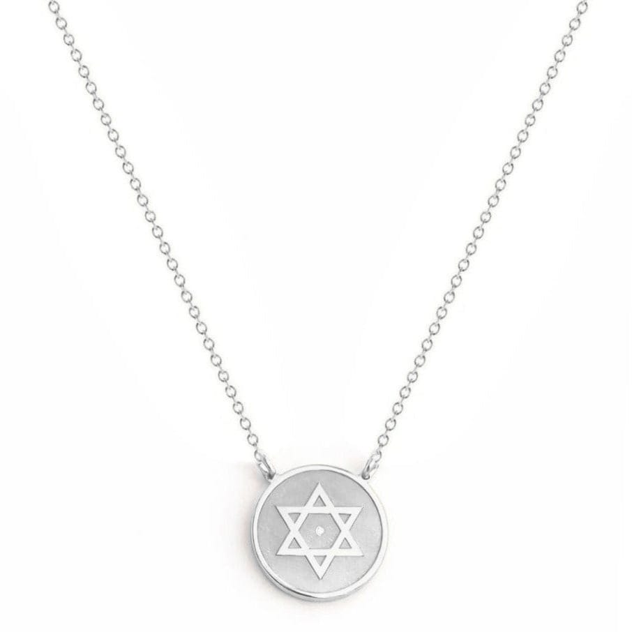 Miriam Merenfeld Jewelry Necklaces Sterling Silver / 15" Dalit Star of David Diamond Necklace by Miriam Merenfeld - (Gold-Plated or Sterling Silver)