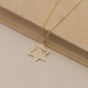 HOTCROWN - Heroism Star of David Solid Necklace - 14k Yellow, Rose or White Gold - ModernTribe