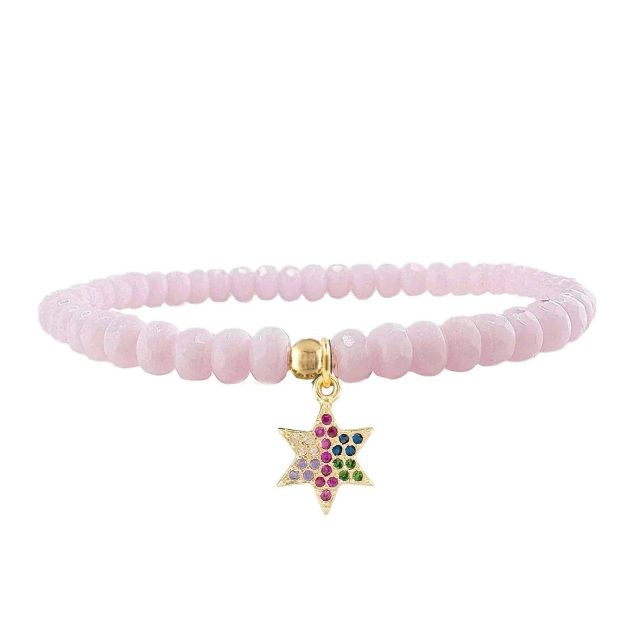 Love, Lisa - Harper Rainbow Star of David Bracelet - Misty Rose - ModernTribe