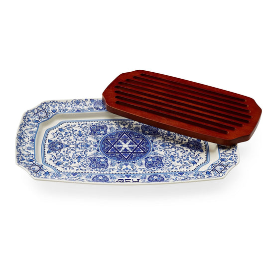 Spode Challah Board with Wood Insert