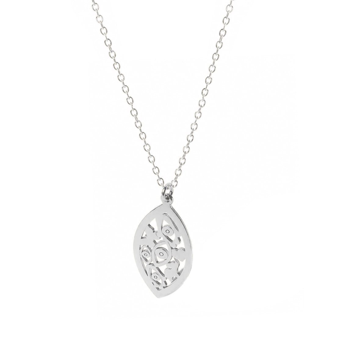Miriam Merenfeld Jewelry Necklaces Sterling Silver / 15" Mia Evil Eye Necklace by Miriam Merenfeld - (Gold-Plated or Sterling Silver)