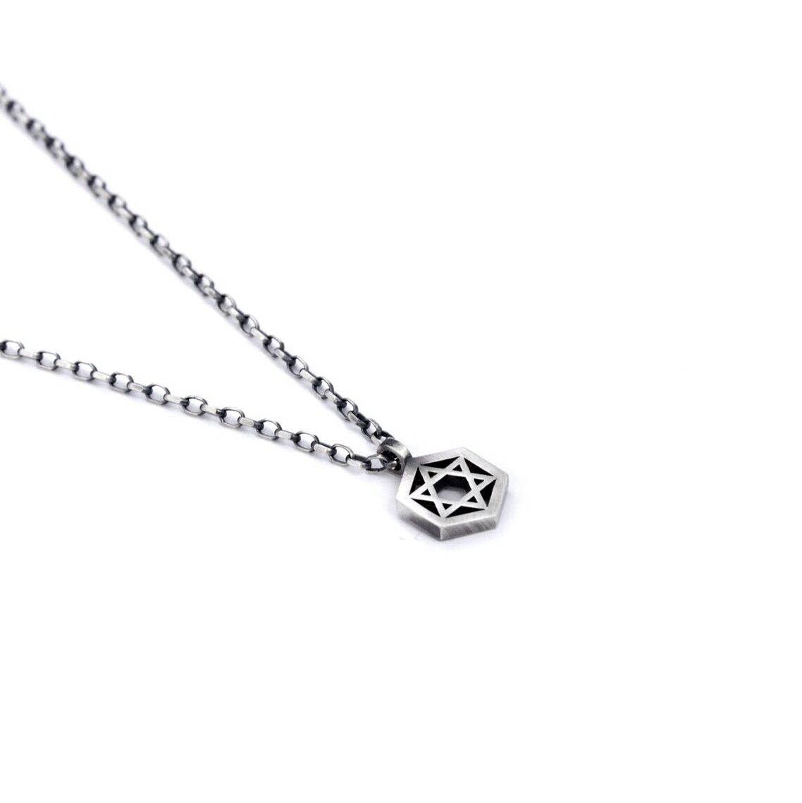 Koch La Ni Jewelry - Geometric Star of David Sterling Silver Necklace - ModernTribe