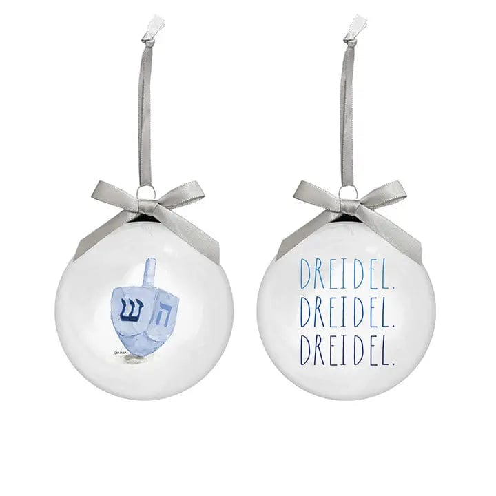 Rae Dunn - Dreidel, Dreidel, Dreidel Glass Ornaments - Set of 2 - ModernTribe