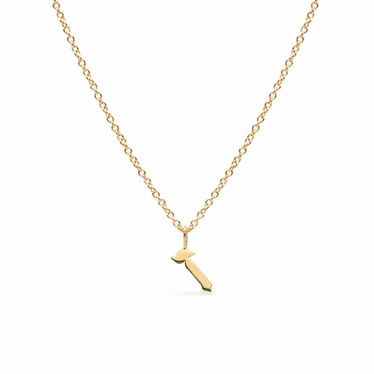 HOTCROWN - Personalized Hebrew Initial Necklace - 14k Yellow, Rose or White Gold - ModernTribe