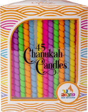 Ner Mitzvah Hanukkah Candles Multicolor Spiral Hanukkah Candles
