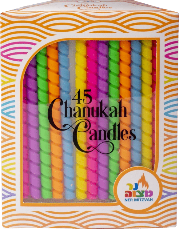 Ner Mitzvah Hanukkah Candles Multicolor Spiral Hanukkah Candles