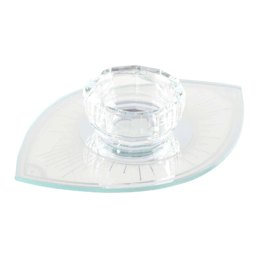 AULICA Candleholders Oval Eye Candle Holder 10x15cm Silver Mirror